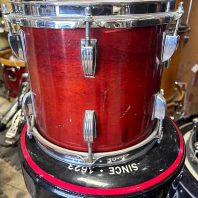 Ludwig Mahogany blew olive badge 10 inch Tom Drum image 3