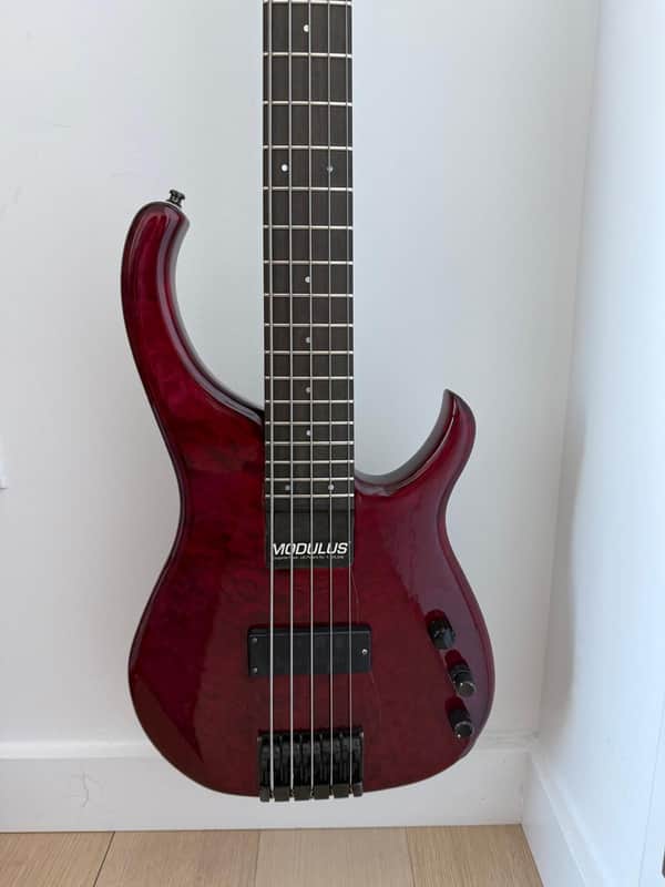 Modulus Quantum Five-String Sweetspot Red Scarlett w/Hard Case image 1