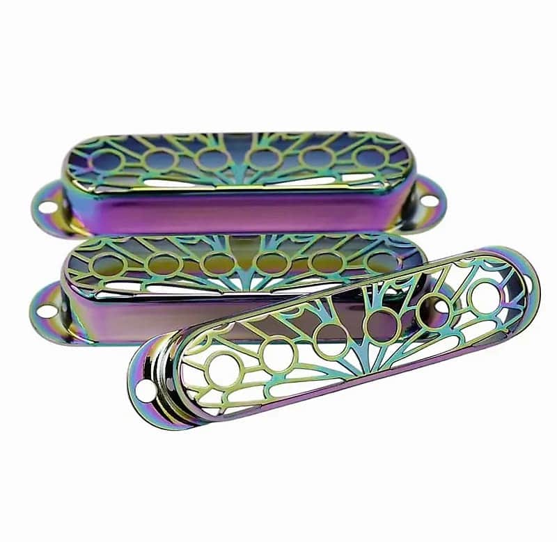 3pcs Rainbow Finish Guitar Single Coil Strat Style Pickup Covers image 1