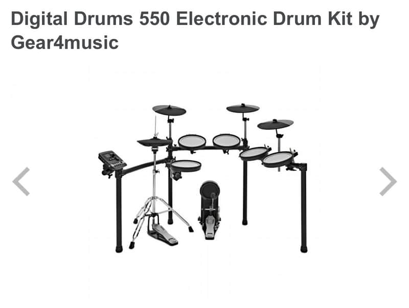 Gear4music Digital Drums 550 Electronic Drum Kit image 1