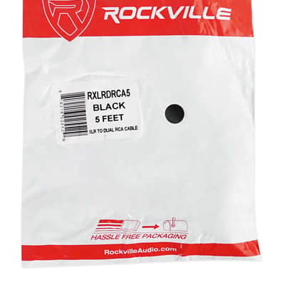 Rockville RXLRDRCA5 5' Ft. XLR to Dual RCA Pro Audio Cable 100% Copper image 3
