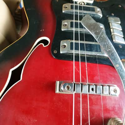 Jolana Spesial Tornado Vintage Electric Guitar Soviet USSR Tremolo bar 360 Strat Semi Hollow image 6