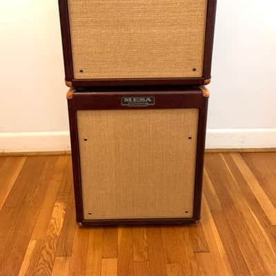 Mesa Walkabout Scout 15” Combo Amp with Matching Extension Cabinet In Rare Wine Red Lizard Tolex image 3