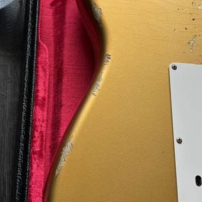 2025 Fender Stratocaster 1964 LTD Fall Event Flamed Neck Gold over Gold Sparkle Heavy Relic image 17