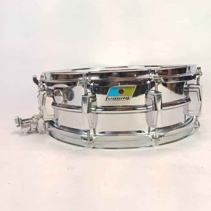 Ludwig 5x14" Super-Sensitive #410 Snare Drum 70s Blue/Olive #1034418 USA Vintage image 1