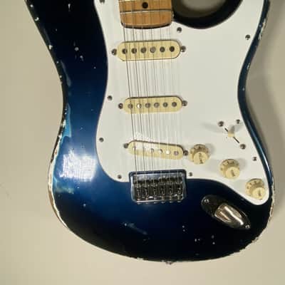 1983 E-Series USA Fender Stratocaster Neck  Hardtail MJT Lake Placid Blue Pine Body image 17