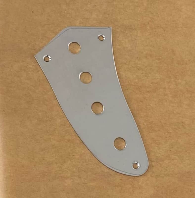 Volume Tone Pot Control plate,for Fender Kurt Cobain Jaguar,Chrome image 1