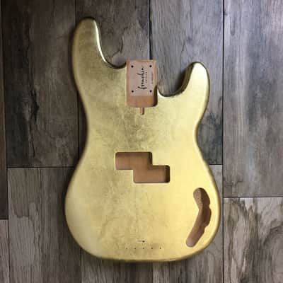 Made to Order - FRANCHIN Jupiter bass body Glossy METALLIC LEAF (Gold/Silver/Copper) Basswood Poplar Precision-Bass Style Made in Italy image 4