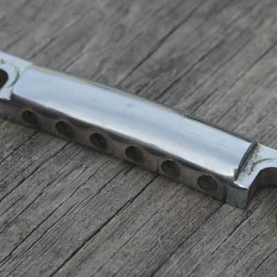 Vintage 1975 Gibson Tailpiece Chrome 1974 1976 Les Paul ES SG 1970's Stop Tail image 4