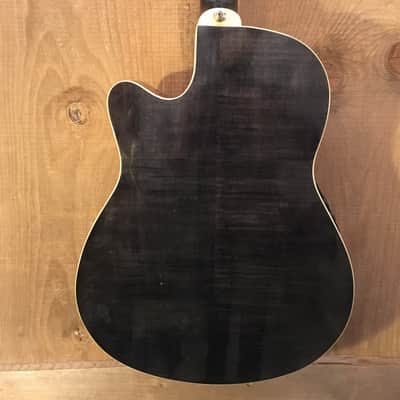Ibanez AEF30E Cutaway Acoustic Electric Guitar Trans Flame Black image 5