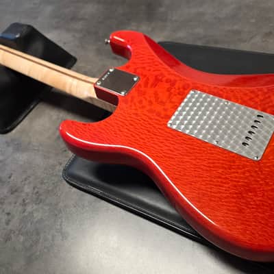 Fender Lacewood Stratocaster Custom Shop NAMM UK Showcase Tour American USA Orange Strat Turned Aluminum Aluminium Pick Guard 1 of 1 Electric Guitar image 13