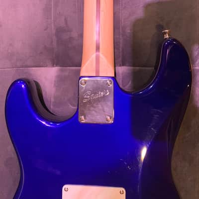 2007 Fender metallic blue Squier Strat Affinity Series image 11