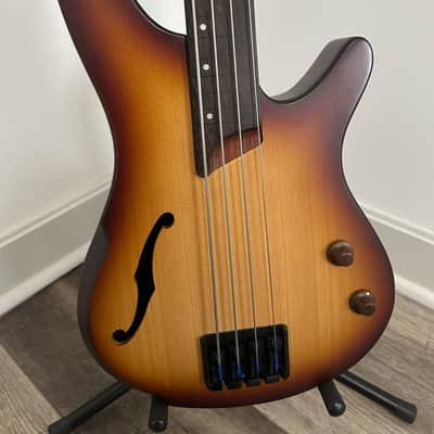 Ibanez SRH500F-NNF Bass Workshop Fretless Soundgear 2017 - Present - Natural Browned Burst Flat image 4