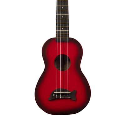 Makala Soprano Dolphin Series Ukulele, Red Burst image 1