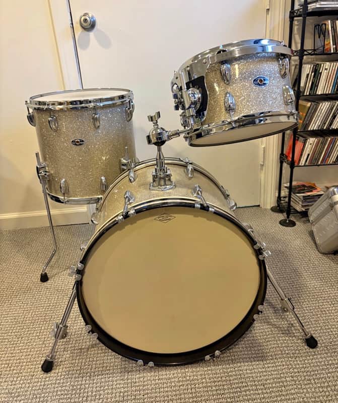 Slingerland 1970s Bop Kit 12 14 18 - Silver Sparkle image 1