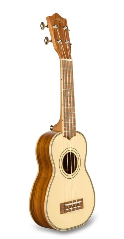 Lanikai SPST-S Solid Spruce Top, Morado Soprano Acoustic Ukulele w/Padded Bag image 1