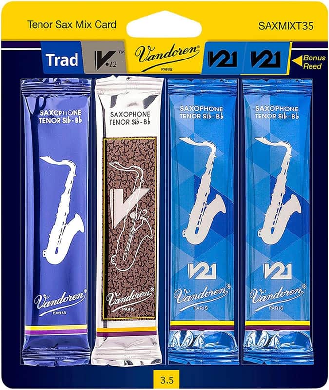 Vandoren SAXMIXT35 Tenor Saxophone Mix Card Reed Variety Pack - Strength 3.5 image 1