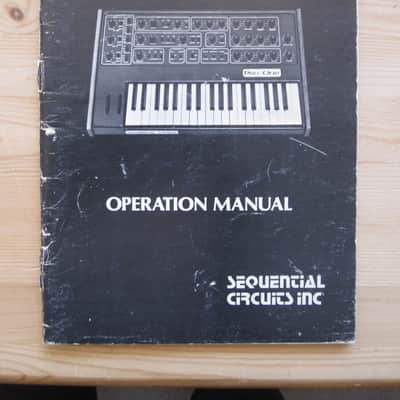 1981 owners manual Sequential Circuits Pro One synthesizer guide brochure image 1