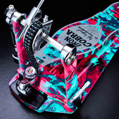 Tama HP900PMCS 50th Limited Iron Cobra Power Glide Single Pedal - Marble Coral Swirl image 4