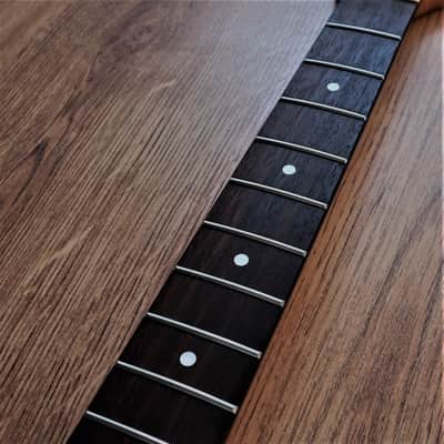 Telecaster Compatible Roasted Maple and Rosewood Vintage Guitar Neck Nitro Satin 21 Fret Stainless Steel - Nickel Silver image 1
