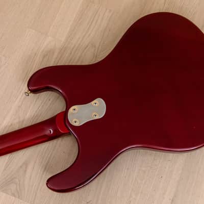1993 Mosrite USA '64 Ventures Model "Built in Soul" Candy Apple Red w/ Vibramute, Case image 15