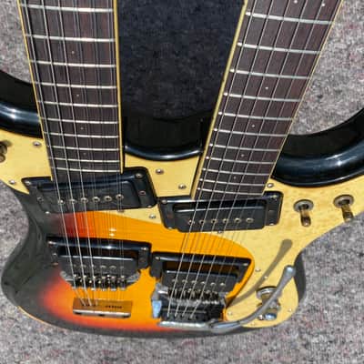 Mosrite Joe Maphis Model 1966 - Double Neck 6/12 Sunburst image 6