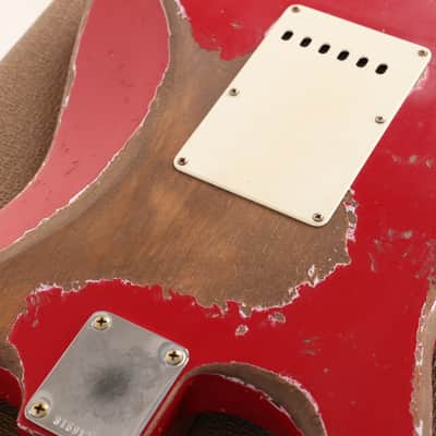 Fender Custom Shop 1962 Roasted Stratocaster Ultimate Relic Torino Red Masterbuilt Greg Fessler image 15