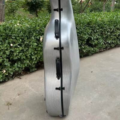 4/4 Cello Case Carbon Fiber Cello Box Carry for gray colour,free shipping image 7