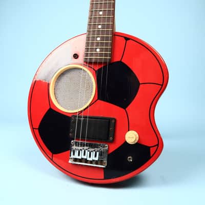 Aria Goal-iii Soccer Ball Red Electric "Football" Built In Speaker Guitar image 1