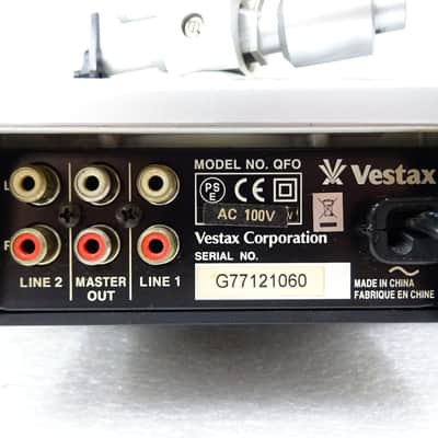 Vestax QFO Legendary Pro DJ Turntable Mixer EQ w/ Original Box RARE! Nice Qbert image 13