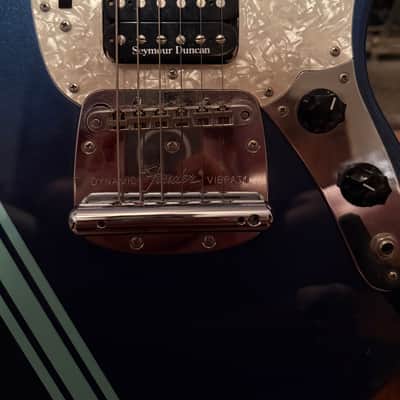 Fender Kurt Cobain Mustang 2012 - 2013 Dark Lake Placid Blue with Stripe image 3