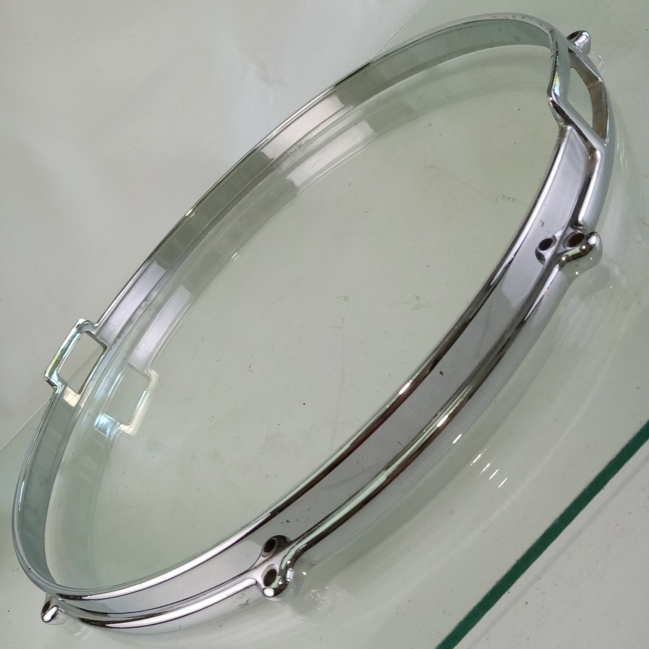 Premier 15" Die-Cast Snare Drum Resonant Rim/Hoop Chrome 8-Lug UK Vintage 50-60s — main photograph