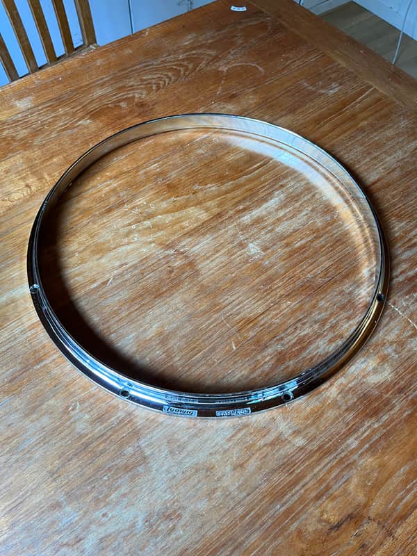 Ludwig No. 4160 16" Twin Channel Die-Cast 8-Lug Hoop 1980 - 1983 - Chrome image 1