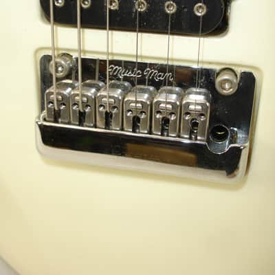 Ernie Ball Music Man John Petrucci JP6 Electric Guitar, White Pearl w/ Case image 5