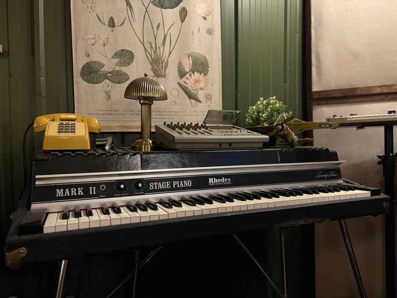 Rhodes Mark II Stage 73-Key Electric Piano 1979 - 1983 - Black Flat Top image 1