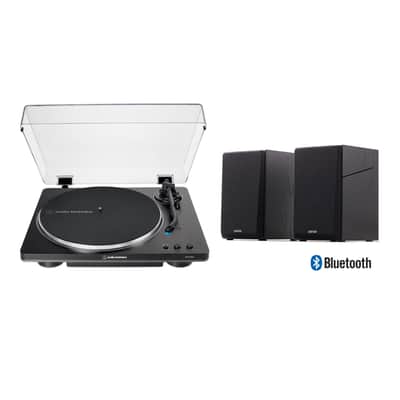 Audio-Technica AT-LP70X-BG Automatic Belt Drive Turntable Package with Edifier R990BT Bluetooth Speakers image 4