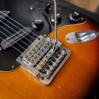 Fender Stratocaster 1977 Sunburst Modified Super Strat HHH Kahler w/ OHSC image 17