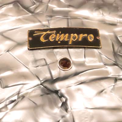 Tempro 3pc Drum Kit Set Black Pearl Vintage 1970's MIJ image 14