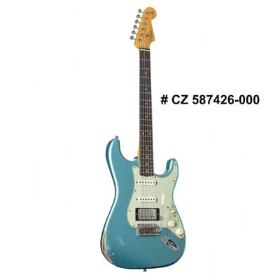 Fender Limited Edition '59 Stratocaster HSS Relic Daphne Blue Metallic - Custom Electric Guitar image 1