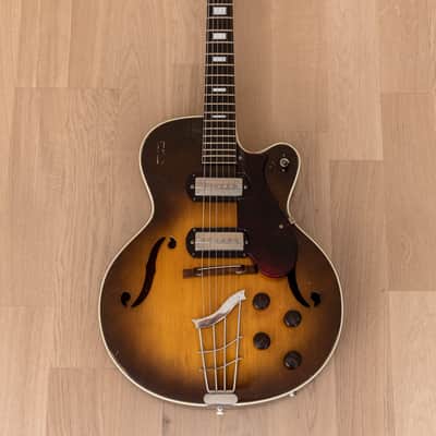 1957 Harmony H62 Vintage Archtop Electric Guitar Sunburst w/ Gibson P-13 Pickups, Case image 2