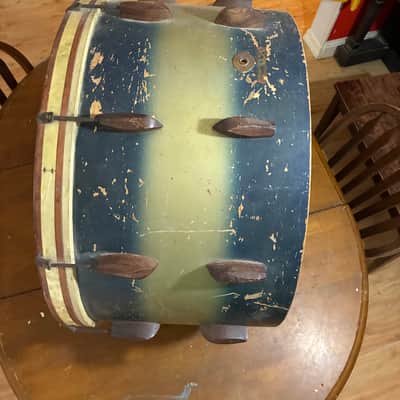 Rolling bomber Slingerland Radio King Kick 1940’s - Dark blue and silver image 6