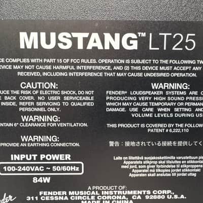 Fender Mustang Lt 25 25-WATT 1 X 8-INCH Combo Amplifier image 5