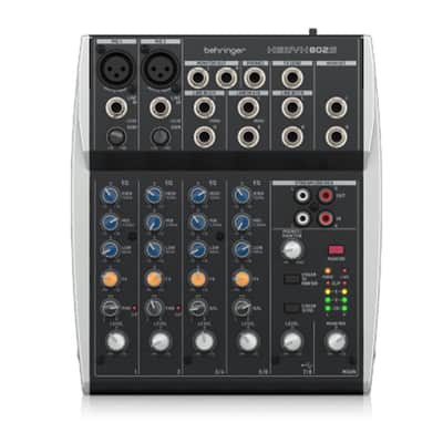 Behringer XENYX 802S Premium 8-Channel Analog Mixer with USB Streaming Interface, Bundle with 2x 15' XLR Microphone Cable image 2