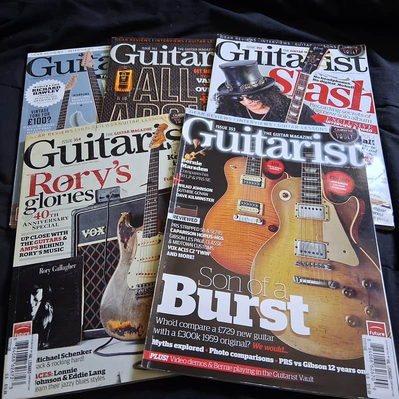 the Guitarist Magazine UK Lot of 5 2012 Rory Gallagher, Slash, Amp Special and more image 1