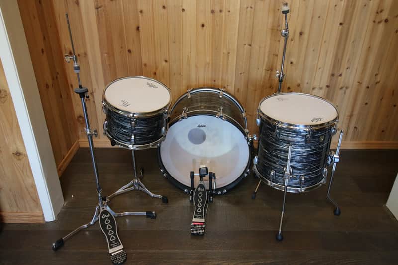 Ludwig Classic Maple Fab Outfit 9x13 / 16x16 / 14x22" Drum Set 1998 - 2015 - Black Oyster Pearl image 1