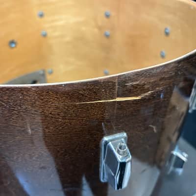 Pearl 1980s 18x14 M Series Maple Jazz Bop Bass Drum Walnut Lacquer Made in Japan image 11