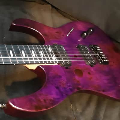 Legator Ninja N6SS(WATCHLIST OFFER)Super Shred Series Ultra-Fast Neck Profile, Ebony, Stainless Steel Frets, Locking Tuners! 2024 - Magenta Burl image 2