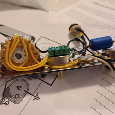 Bill Lawrence Telecaster 5-way Control Plate, Solder-free Installation, PIO tone cap. image 4