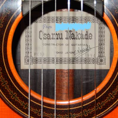 OSAMU NAKADE FC30 1994 - FELIPE CONDE CLASS FLAMENCO CONCERT GUITAR - CEDAR/BRAZILIAN ROSEWOOD image 4