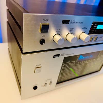 Vintage Sansui ⚡C-77 Pre Amp & B-77 Power Amplifier (60 WPC) Serviced + Cleaned image 4